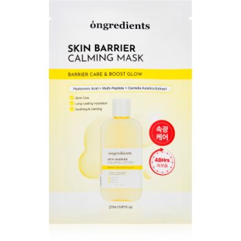 Ongredients Skin Barrier Calming Mask mască textilă calmantă pentru fortificarea barierei cutanate